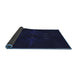 Thickness of Patterned Black Rug, pat1376blu