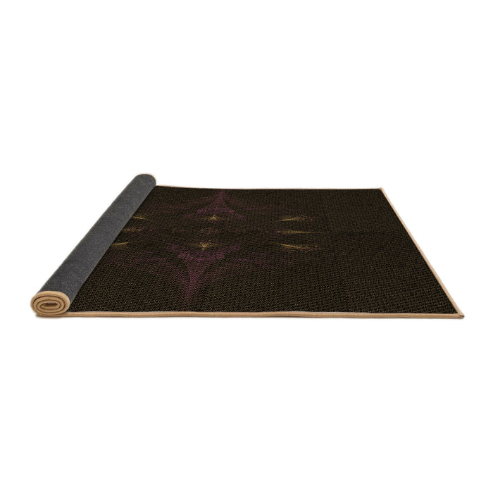 Thickness of Patterned Milk Chocolate Brown Rug, pat1376brn
