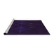 Sideview of Machine Washable Transitional Black Rug, wshpat1376pur