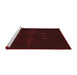 Sideview of Machine Washable Transitional Chocolate Brown Rug, wshpat1376rd