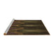 Sideview of Machine Washable Transitional Oak Brown Rug, wshpat1377brn