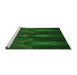 Sideview of Machine Washable Transitional Deep Emerald Green Rug, wshpat1377grn