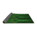 Thickness of Patterned Deep Emerald Green Rug, pat1377grn