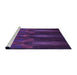 Sideview of Machine Washable Transitional Dark Orchid Purple Rug, wshpat1377pur