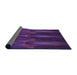 Thickness of Patterned Dark Orchid Purple Rug, pat1377pur