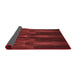 Thickness of Patterned Crimson Red Rug, pat1377rd