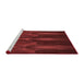 Sideview of Machine Washable Transitional Crimson Red Rug, wshpat1377rd