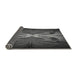 Thickness of Patterned Charcoal Black Rug, pat1378gry