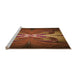 Sideview of Machine Washable Transitional Orange Rug, wshpat1378org