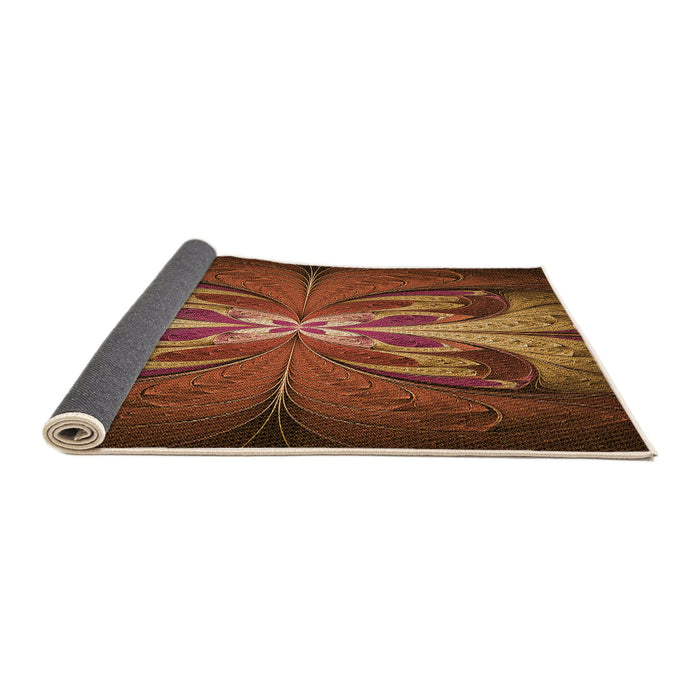 Thickness of Patterned Orange Rug, pat1378org