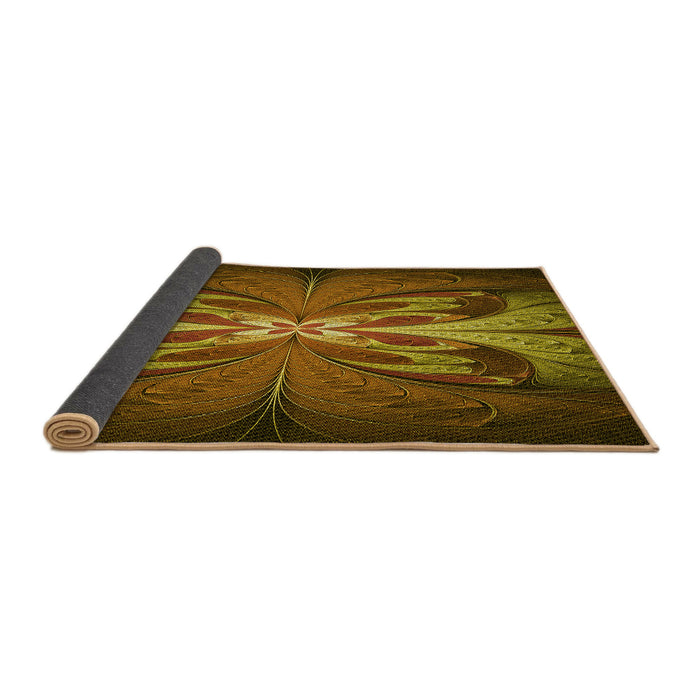 Thickness of Patterned Red Rug, pat1378yw