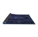 Thickness of Patterned Deep Periwinkle Purple Rug, pat1379blu