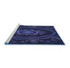 Sideview of Machine Washable Transitional Deep Periwinkle Purple Rug, wshpat1379blu