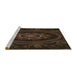 Sideview of Machine Washable Transitional Red Brown Rug, wshpat1379brn