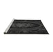 Sideview of Machine Washable Transitional Black Rug, wshpat1379gry