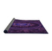 Thickness of Patterned Deep Purple Rug, pat1379pur