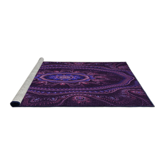 Sideview of Machine Washable Transitional Deep Purple Rug, wshpat1379pur