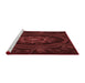 Sideview of Machine Washable Transitional Fire Brick Red Rug, wshpat1379rd