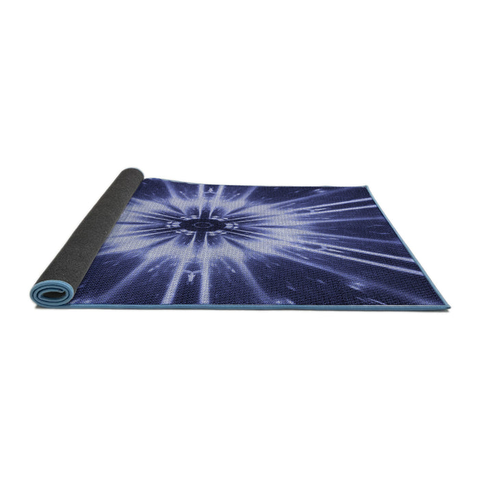 Thickness of Patterned Sky Blue Rug, pat138blu