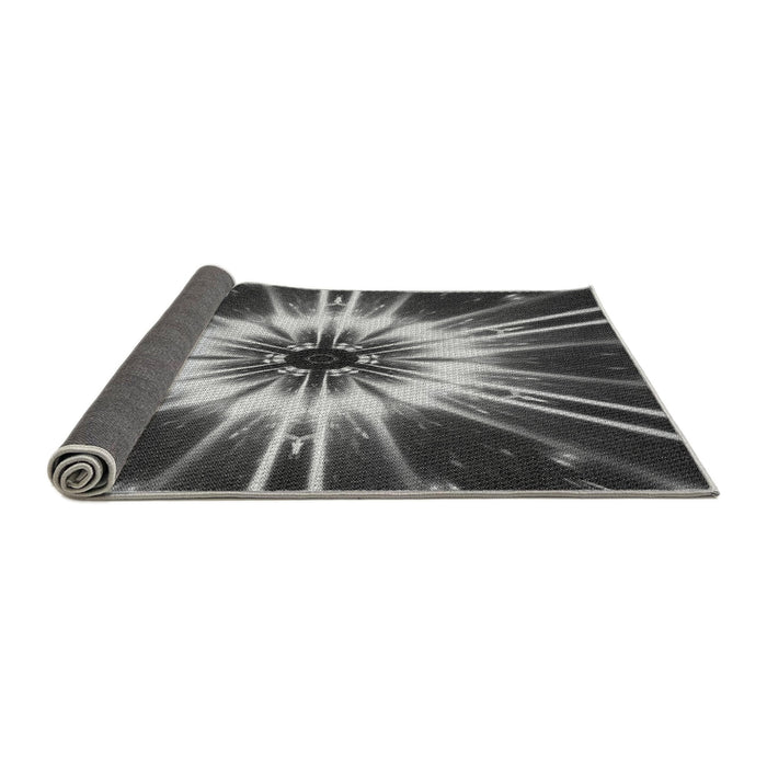 Thickness of Patterned Gunmetal Gray Rug, pat138gry