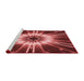 Sideview of Machine Washable Transitional Cranberry Red Rug, wshpat138rd