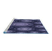 Sideview of Machine Washable Transitional Night Blue Rug, wshpat1380blu