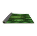 Closeup of Patterned Dark Lime Green Rug, pat1380grn