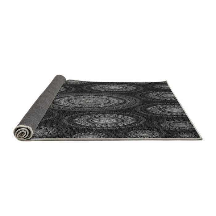 Thickness of Patterned Midnight Gray Rug, pat1380gry