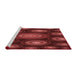 Sideview of Machine Washable Transitional Red Rug, wshpat1380rd