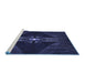 Sideview of Machine Washable Transitional Deep Periwinkle Purple Rug, wshpat1381blu