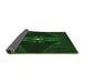 Thickness of Patterned Green Rug, pat1381grn