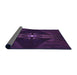 Thickness of Patterned Deep Purple Rug, pat1381pur