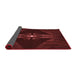 Thickness of Patterned Fire Brick Red Rug, pat1381rd