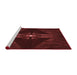 Sideview of Machine Washable Transitional Fire Brick Red Rug, wshpat1381rd