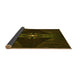 Thickness of Patterned Dark Bronze Brown Rug, pat1381yw