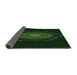 Thickness of Patterned Deep Emerald Green Rug, pat1382grn