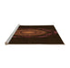 Sideview of Machine Washable Transitional Red Brown Rug, wshpat1382org