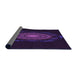 Thickness of Patterned Deep Purple Rug, pat1382pur