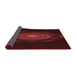 Thickness of Patterned Saffron Red Rug, pat1382rd