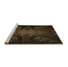 Sideview of Machine Washable Transitional Red Brown Rug, wshpat1383brn