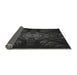 Thickness of Patterned Black Rug, pat1383gry