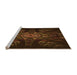 Sideview of Machine Washable Transitional Saddle Brown Rug, wshpat1383org