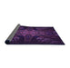 Thickness of Patterned Deep Purple Rug, pat1383pur