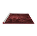 Sideview of Machine Washable Transitional Fire Brick Red Rug, wshpat1383rd