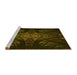 Sideview of Machine Washable Transitional Dark Bronze Brown Rug, wshpat1383yw