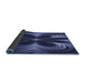 Thickness of Patterned Midnight Blue Rug, pat1384blu