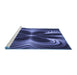 Sideview of Machine Washable Transitional Midnight Blue Rug, wshpat1384blu