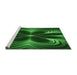 Sideview of Machine Washable Transitional Deep Emerald Green Rug, wshpat1384grn