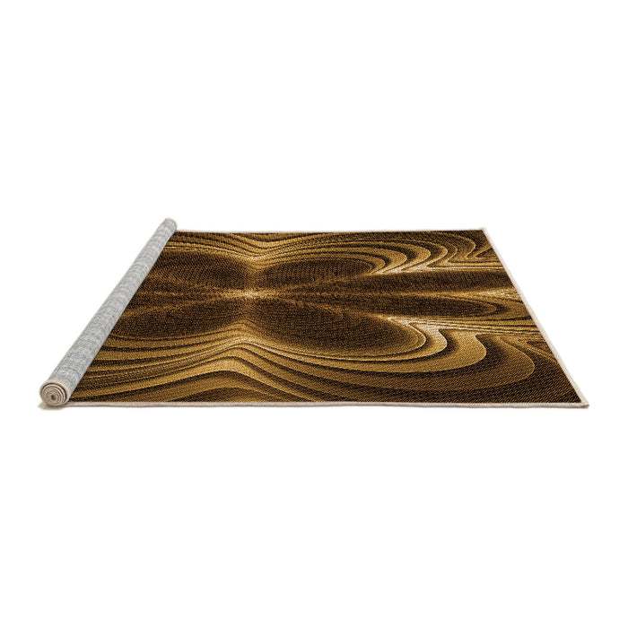 Sideview of Machine Washable Transitional Night Red Rug, wshpat1384org