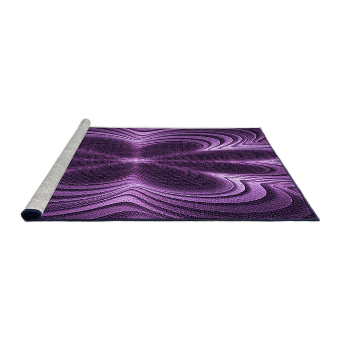 Sideview of Machine Washable Transitional Dark Purple Rug, wshpat1384pur